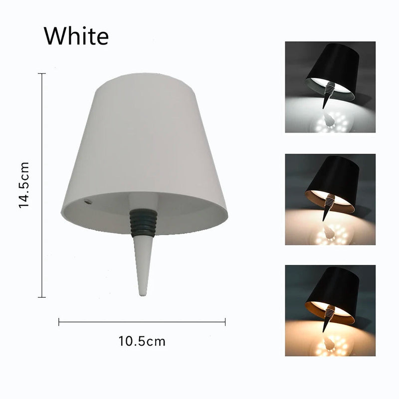 Wireless LED Wine Bottle Table Lamp – Rechargeable Vase-Style Light with Touch Switch for Bars, Dining Rooms, Desks & Soft Ambience
