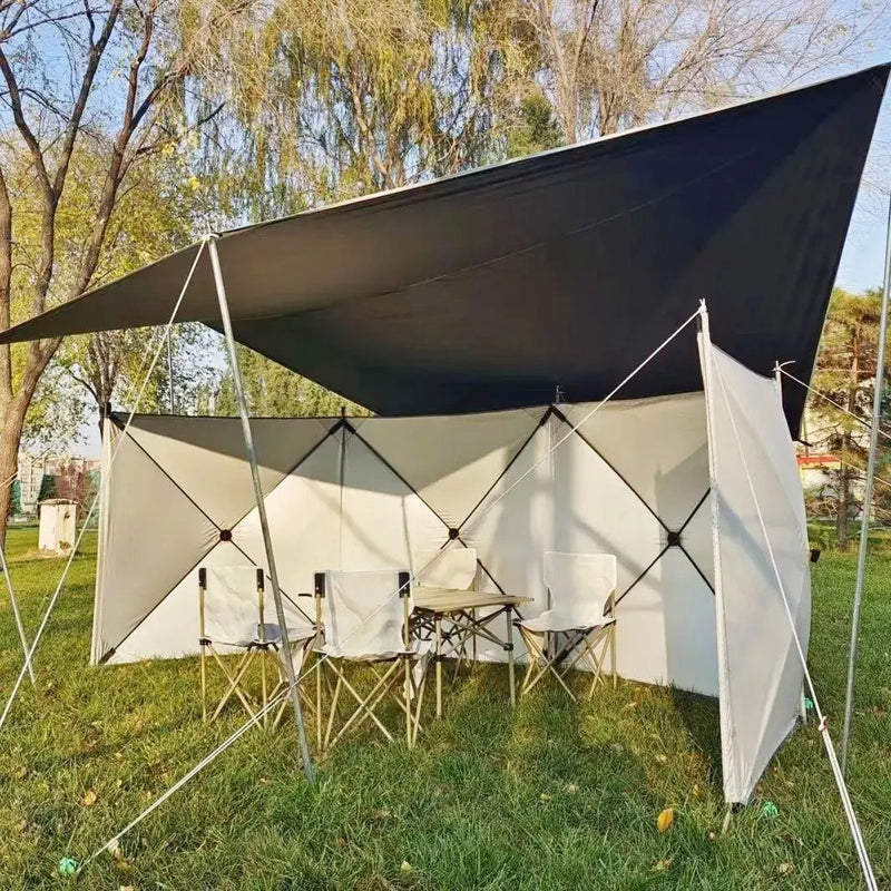 Folding Camping Windshield – 4.8M Durable Windproof Shield Wall for Sunshade, Tent Awning, and Large Outdoor Camping Protection