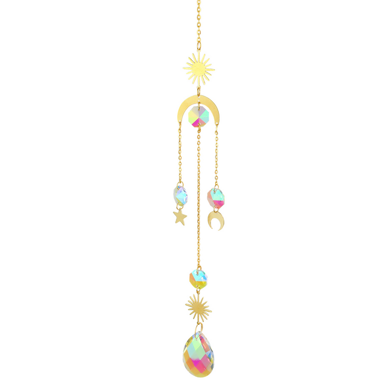 Crystal Sun Catching Wind Chimes | 15" Length