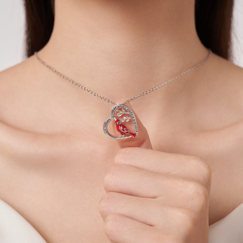 Cardinal Bird Necklace