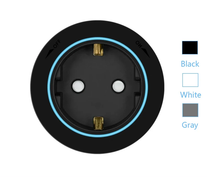 Universal Wall Power Sockets – EU UK FR Korea Compatible Electrical Outlets for Home, Kitchen, Office in White or Black