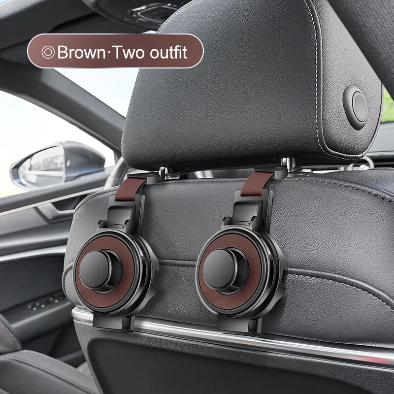 Car Seat Headrest Hook & Cup Holder – Multi-Functional Backseat Organizer for Bags & Drinks