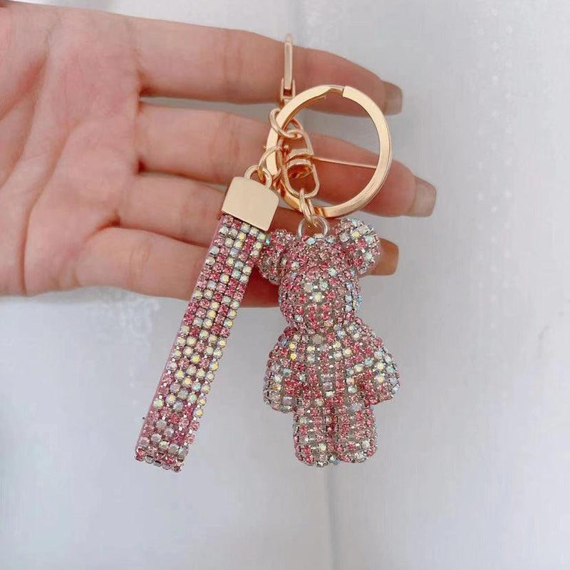1pc Cute Bear Keychain Accessories For Women, Mama, Kids, Girl, Men, Kawaii Car Key Chain For Wallet, Backpack, Coin Purse