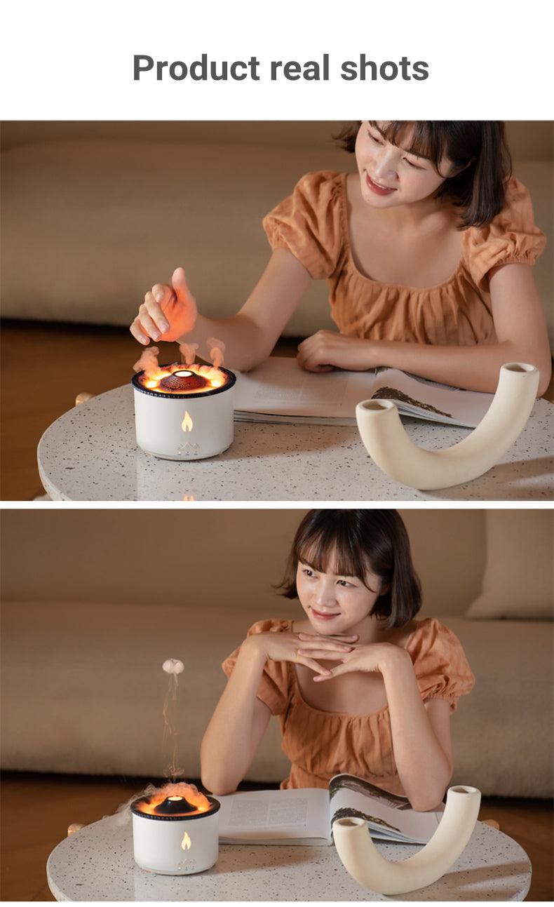 Volcano Flame Lamp Essential Oil Diffuser