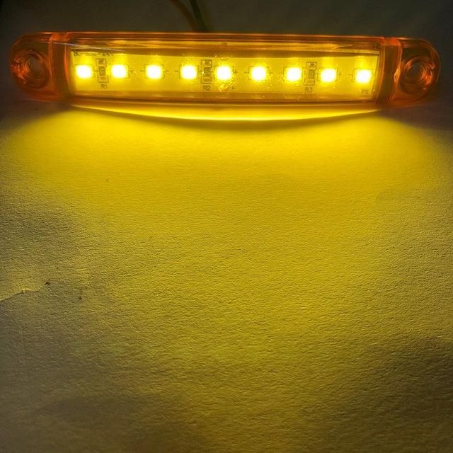 2PCS Led Warning Light 9 LEDs Indicator Car Side Sign Truck Light Lorry Warning Taillight Trailer Brake Lamp 12V 24V