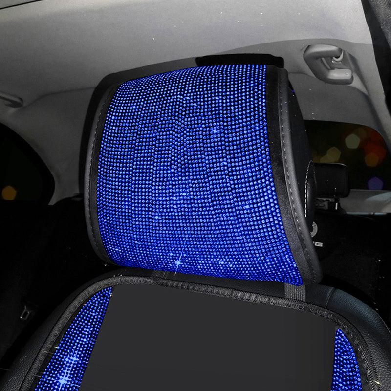 1pc Bling Auto Car Neck Pad Crystal Rhinestone Artificial Diamond Head Pad Pillow Women Girls Car Interior Accessories