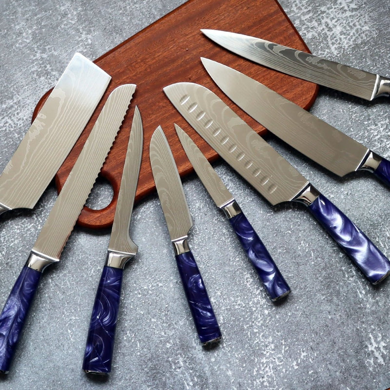 8-Piece Professional Kitchen Knife Block Set