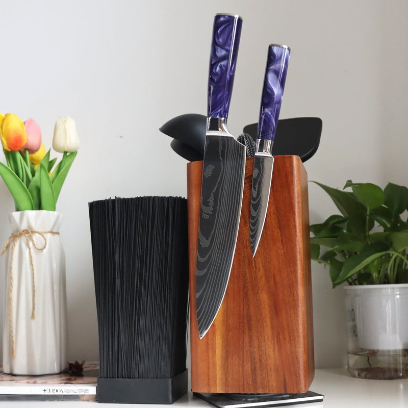 8-Piece Professional Kitchen Knife Block Set