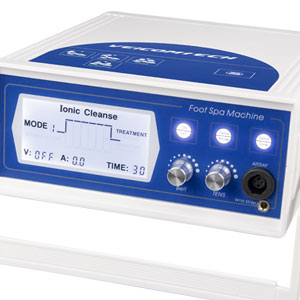 2024 Popular Ionic Foot Bath Detox Machine,  3 in1 Detox Foot SPA System with Wrist Strap, Far Infrared Waistbelt, Array and 2 Pads (Blue)