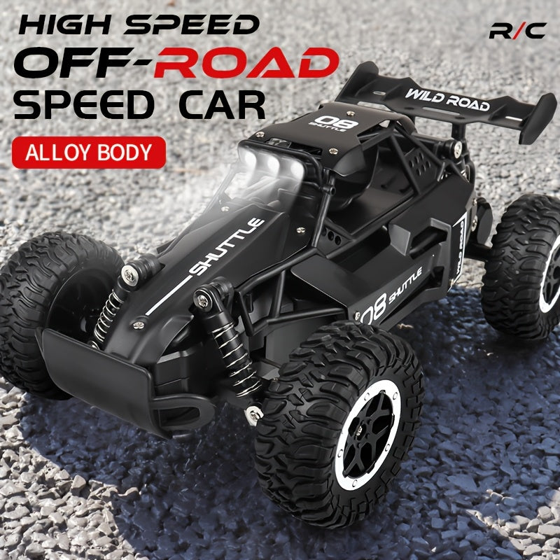 1:16 Scale Off-Road RC Buggy, 2.4GHz Remote Control, Rechargeable 500mAh Lithium Battery, 20KM/H, with LED Lights, USB Charging, Anti-Collision, for Ages 14+