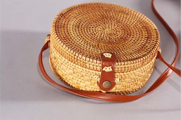 Handmade Bohemian Straw Rattan Crossbody Bag
