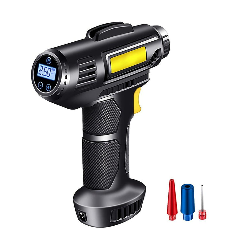 120W Portable Car Air Compressor, Wired/Wireless Handheld Car Inflatable Pump Electric,Automobiles Tire Inflator With LED Light For Car