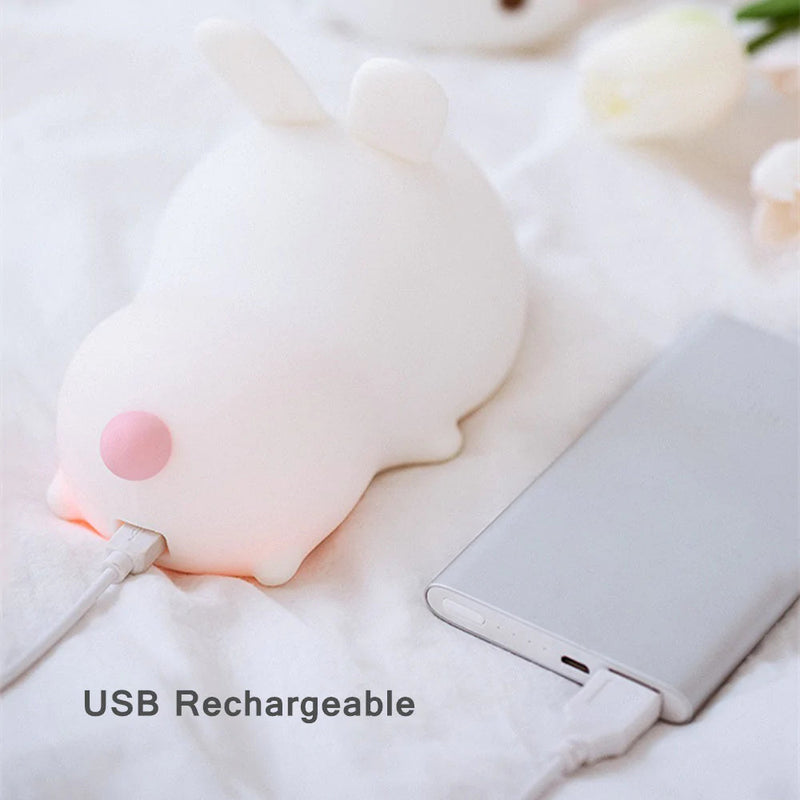 Cute Rabbit Touch Night Light