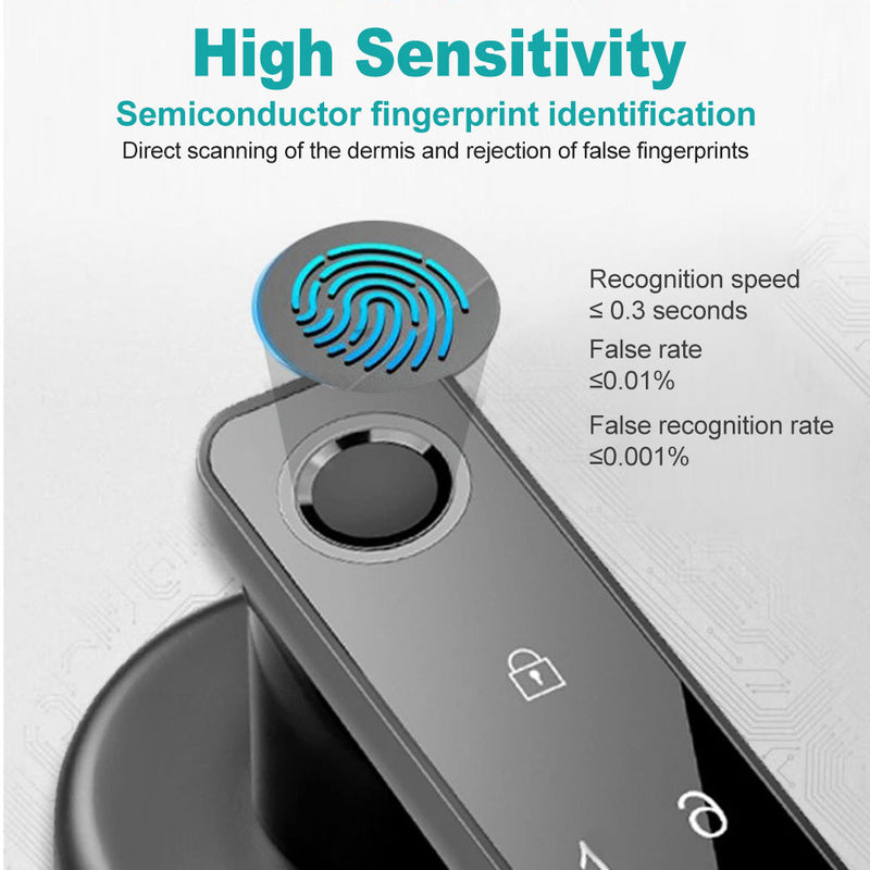 Fingerprint Smart Door Lock, Mobile App Remote Control Door Lock with Fingerprint