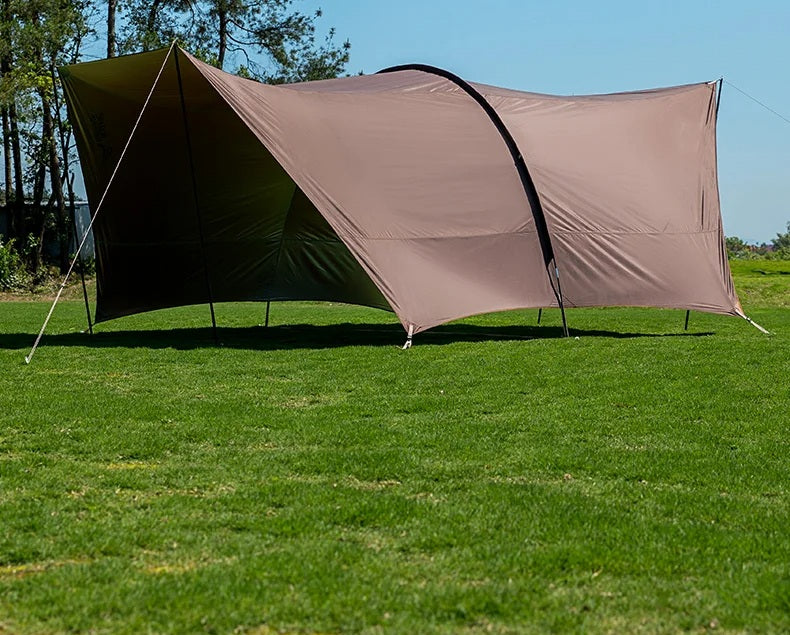 Foldable Tunnel Canopy Tent – UV-Resistant Rainproof Outdoor Shade with Silver Coating for Camping, Beach, or Backyard Shelter