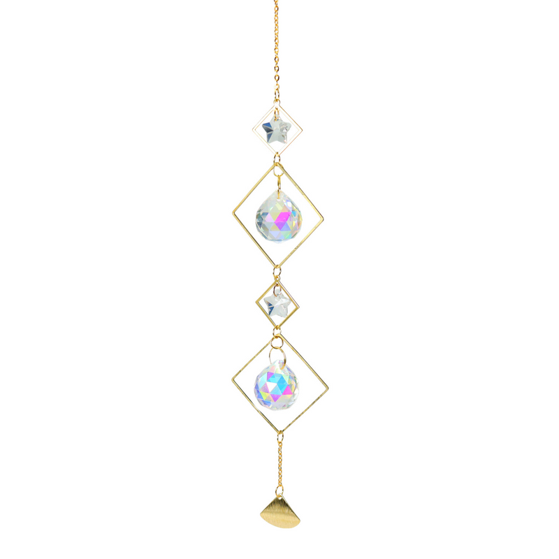 Crystal Sun Catching Wind Chimes | 15" Length