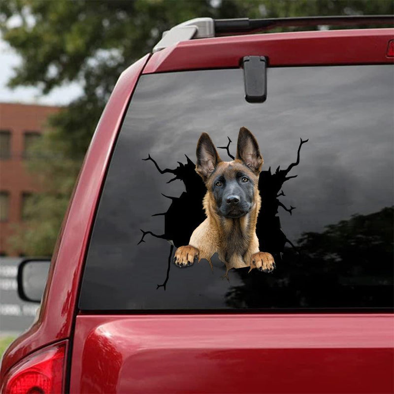 Doggy Windshield "Breaking" Decals | 12" x 12"