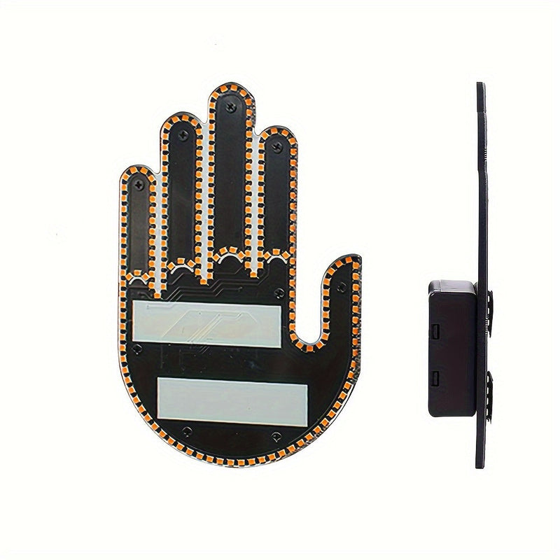 2024 LED Illuminated Gesture Light for Cars - Remote-Controlled Road Rage Signs