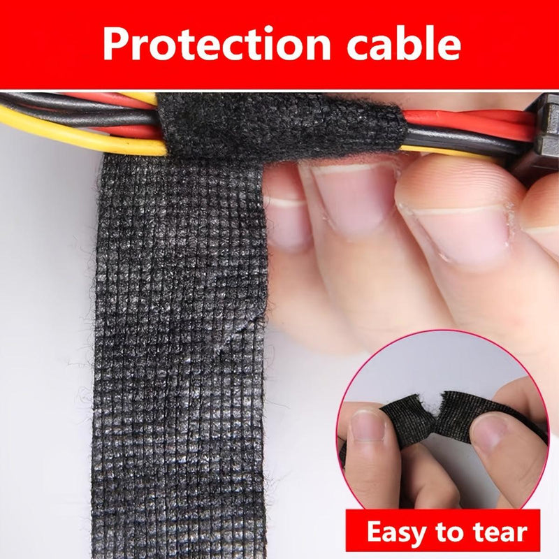 5 Rolls 15m/49.2ft Adhesive Cloth Fabric Tape, Cable Loom Wiring Harness Cloth 15mm 19mm 25mm