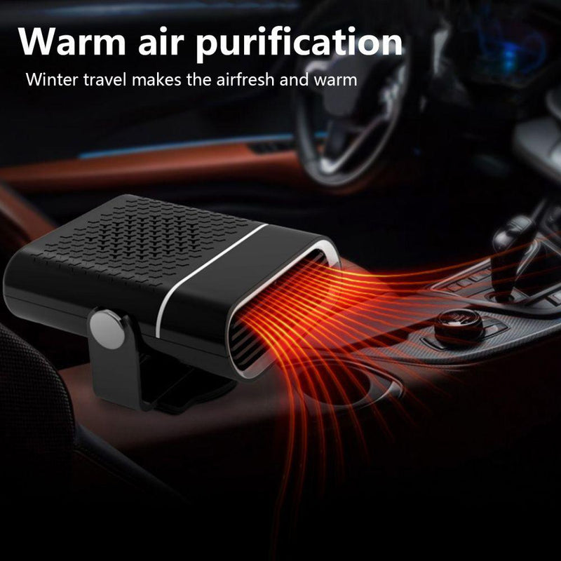 2024 Portable Car Heater Fast Heating Quickly Defrost Defogger Demister Heat Cooling Fan