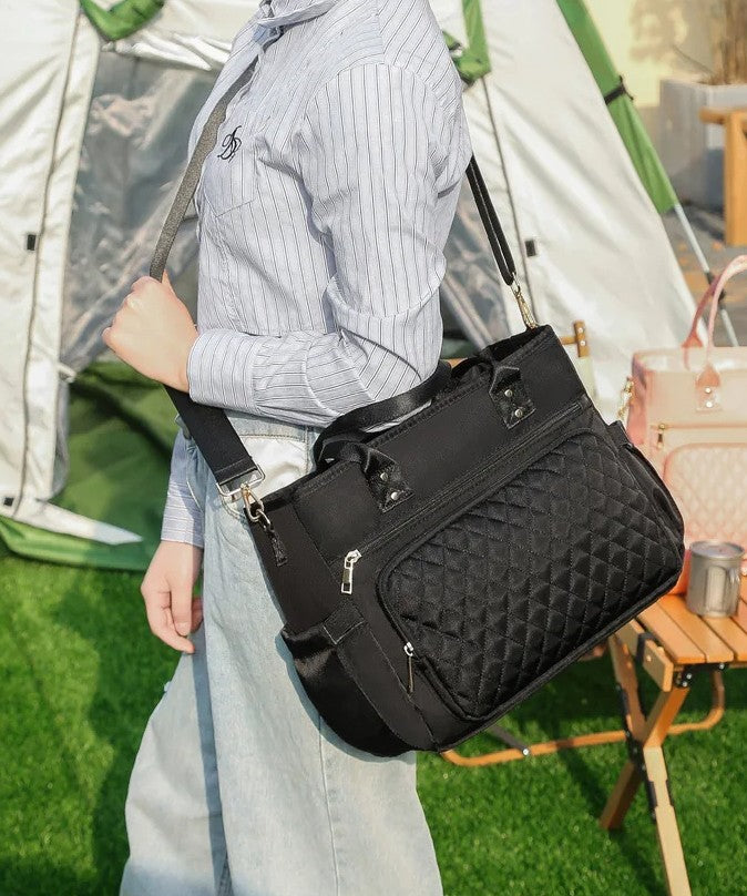 Chic Large-Capacity Lunch Tote Bag – Insulated & Waterproof for Work, Travel, Picnics & Mommy Essentials