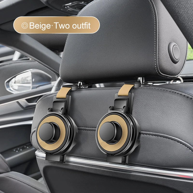 Car Seat Headrest Hook & Cup Holder – Multi-Functional Backseat Organizer for Bags & Drinks