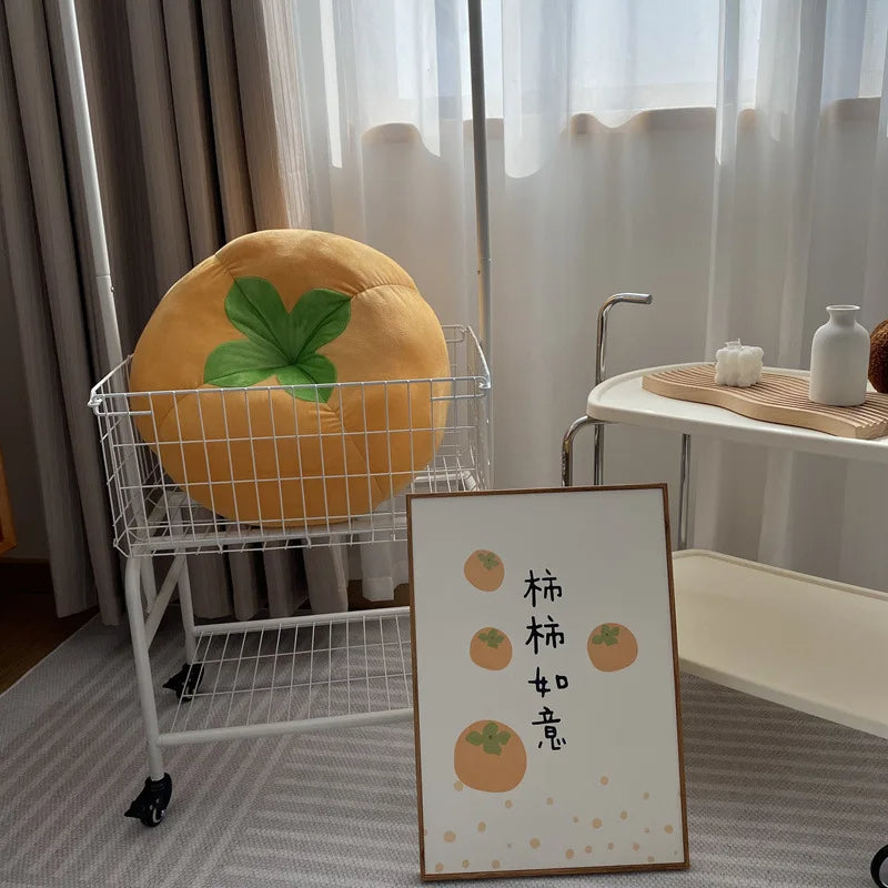 Tomato-Shaped Cushion – Thickened Round Pillow for Window Seat or Bedroom with a Fun Vegetable Design