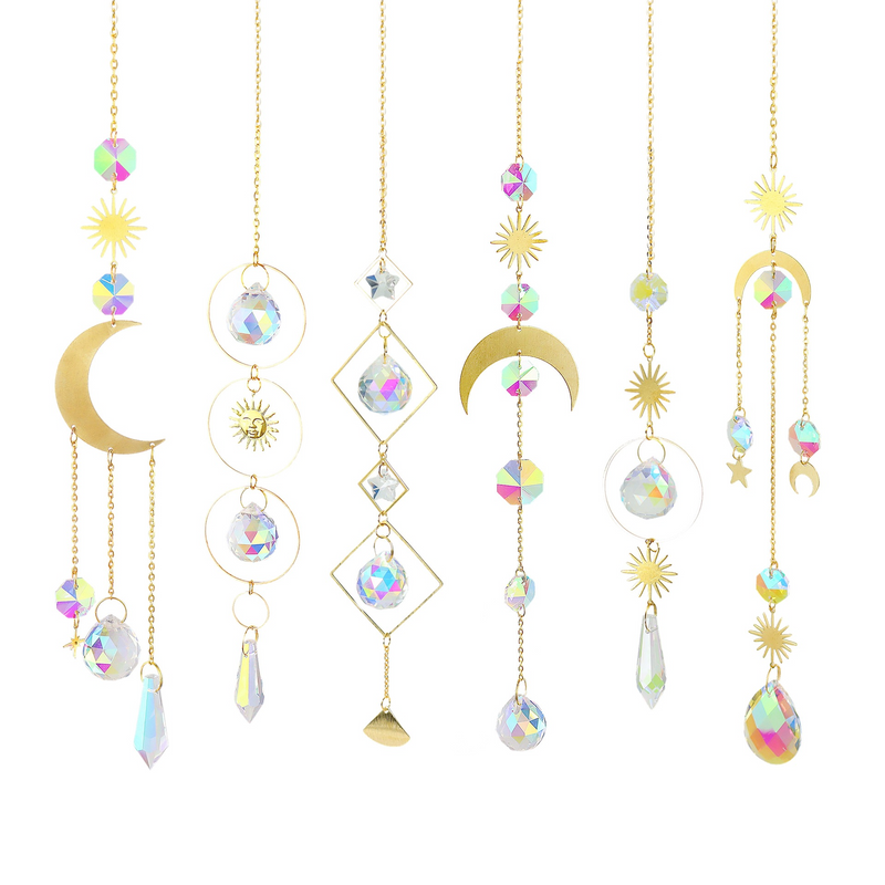 Crystal Sun Catching Wind Chimes | 15" Length