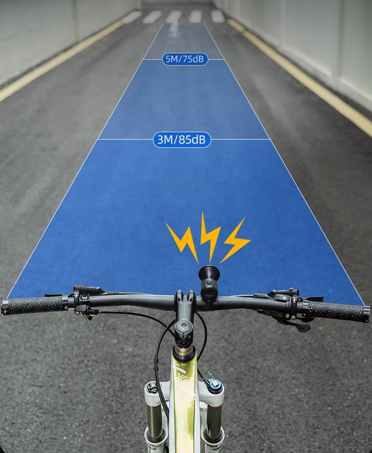 Electric Bike Horn – Loud Waterproof Bicycle Bell for Safety with Clear Alarm Sound for Day & Night Riding