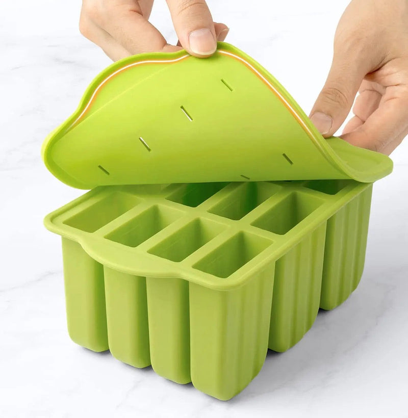 Summer Silicone Popsicle Molds with Wooden Sticks – DIY Ice Cream Kitchen Tool for Kids' Cool Snacks