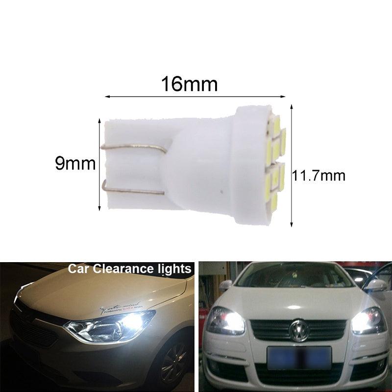 5x T10 W5W LED Lamp For Car Interior Instrunment 12V Auto Reading Dome License Plate Trunk Luggage 5W5 Super Bright White