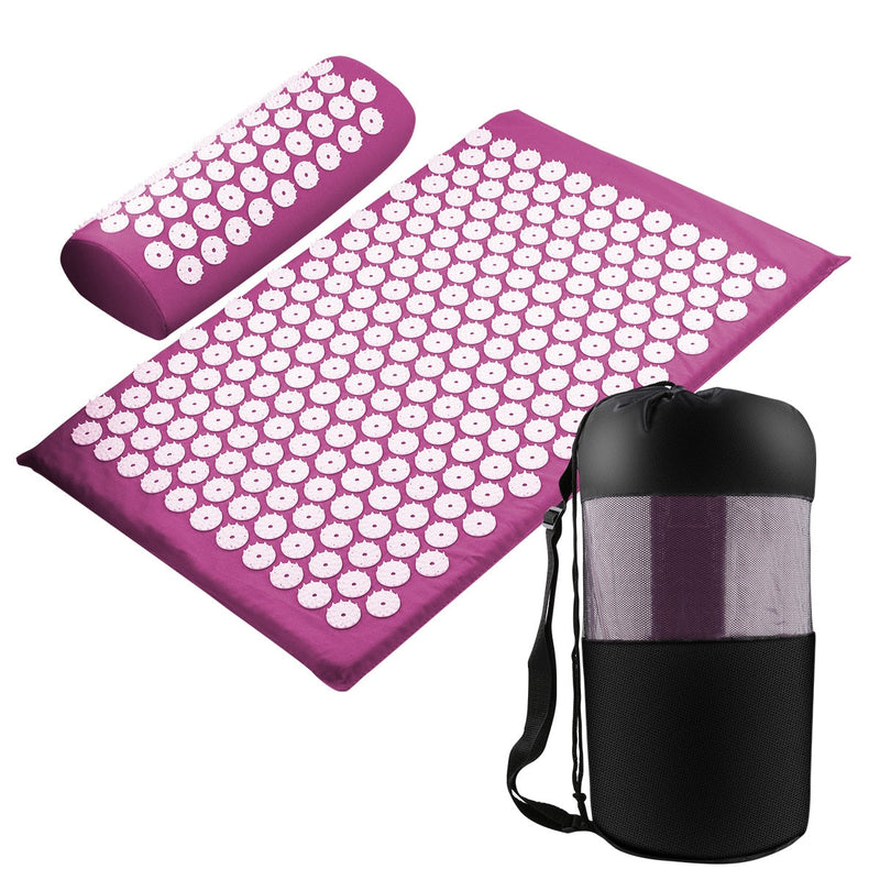 Acupressure Mat Massage Relieve Stress Back Body Pain Spike Cushion Yoga  Acupressure Massage Cushion Mats