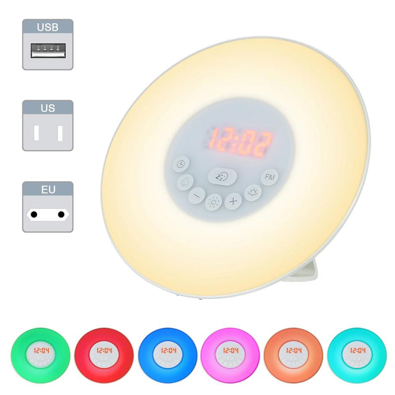 Sunrise Simulation Alarm Clock and Reading Light