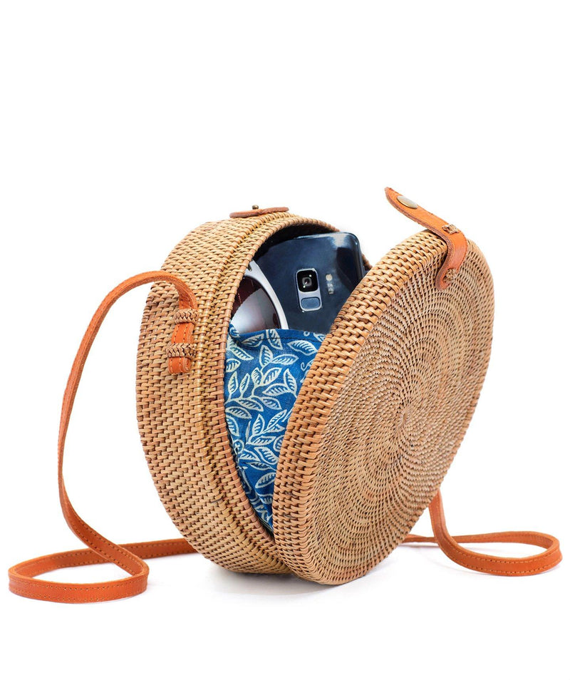 Handmade Bohemian Straw Rattan Crossbody Bag