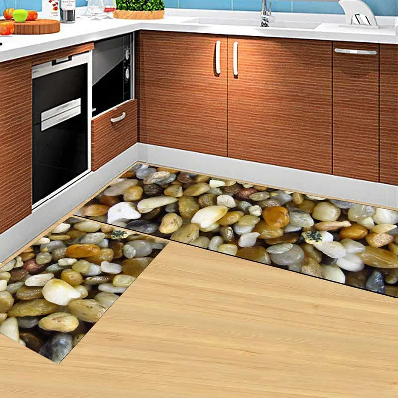 Modern Anti-Slip Kitchen Floor Mat – Geometric Print Area Rug for Bathroom, Balcony, Hallway, and Living Spaces
