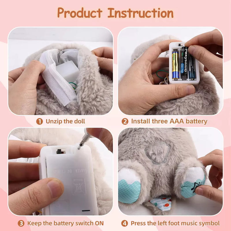 Breathing Otter Musical Stuffed Baby Plush Toy – Perfect Newborn Sensory Comfort Gift
