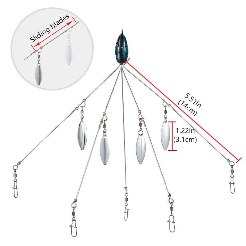 Umbrella Rig Fishing Lure, Alabama Tripod Bass Baits