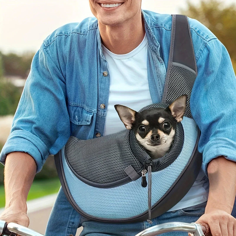 Breathable Pet Travel Backpack – Crossbody Carrier for Cats and Dogs, Lightweight and Perfect for On-the-Go Adventures