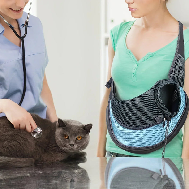 Breathable Pet Travel Backpack – Crossbody Carrier for Cats and Dogs, Lightweight and Perfect for On-the-Go Adventures