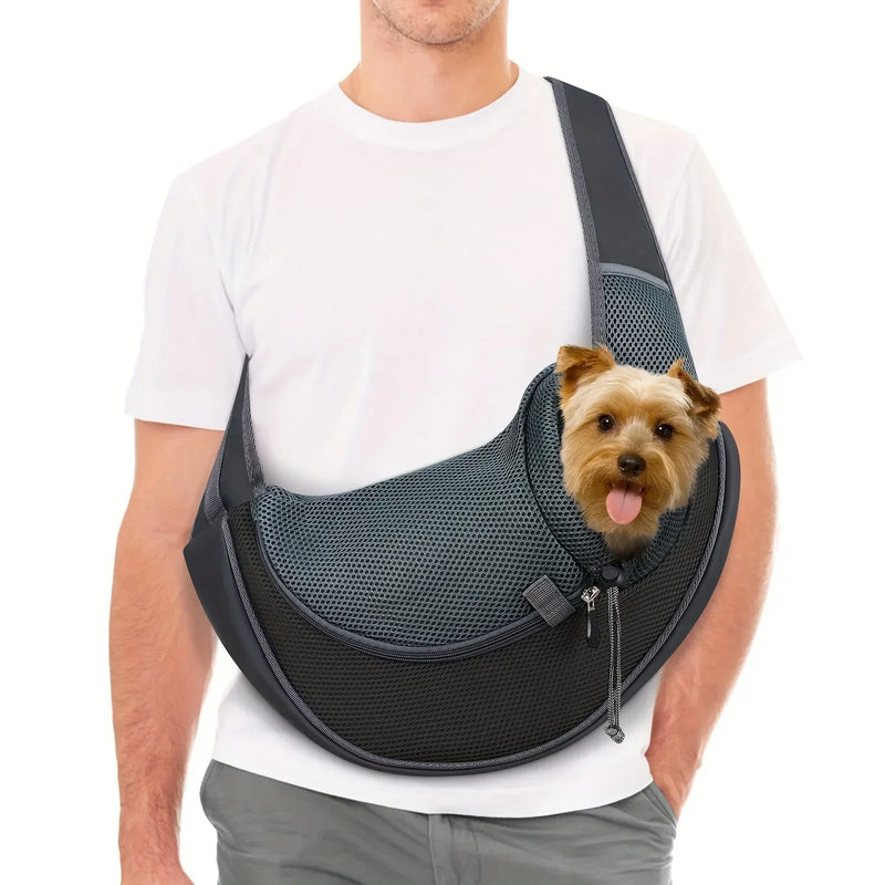 Breathable Pet Travel Backpack – Crossbody Carrier for Cats and Dogs, Lightweight and Perfect for On-the-Go Adventures