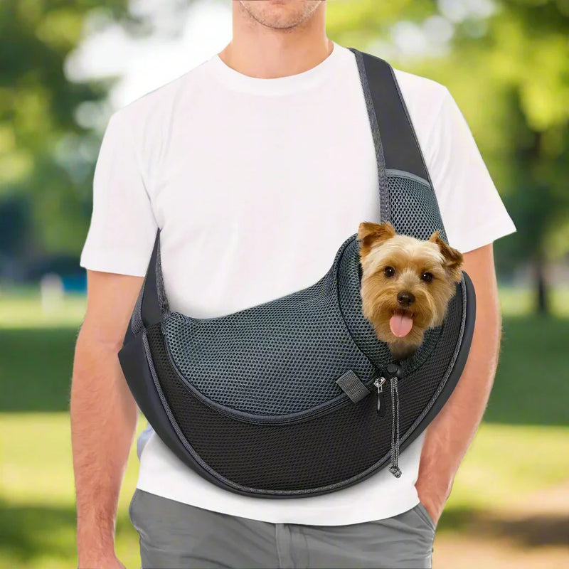 Breathable Pet Travel Backpack – Crossbody Carrier for Cats and Dogs, Lightweight and Perfect for On-the-Go Adventures