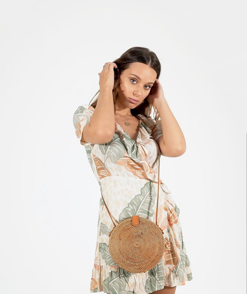 Handmade Bohemian Straw Rattan Crossbody Bag