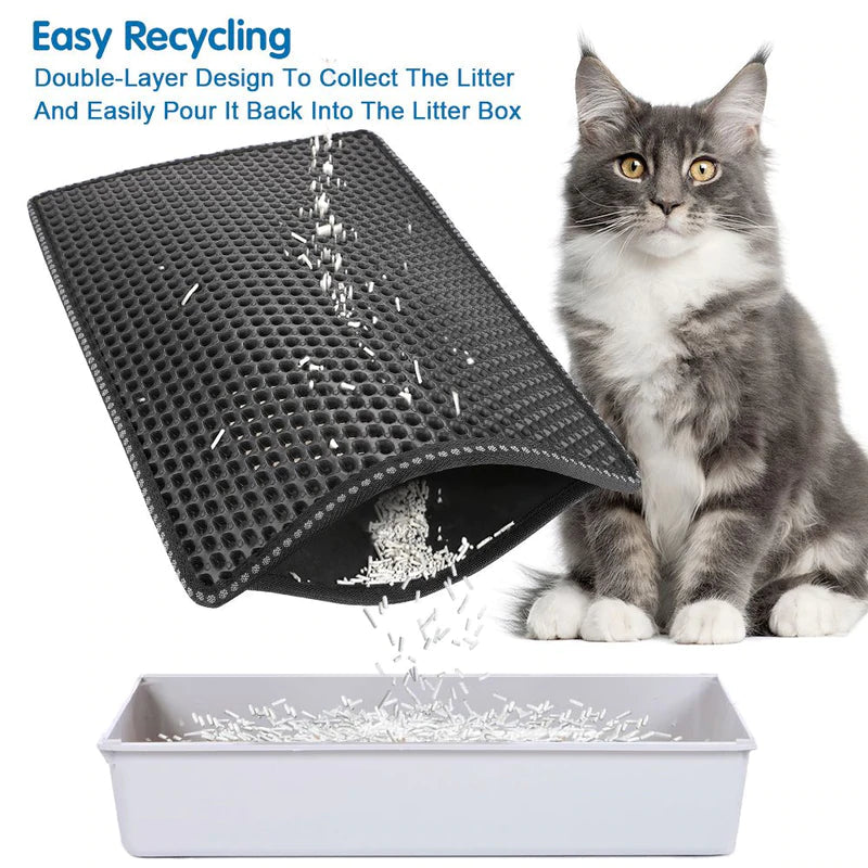 Dual-Layer Cat Litter Mat | Waterproof