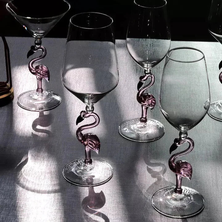 Creative Flamingo Wine Glasses Durable Goblet Set