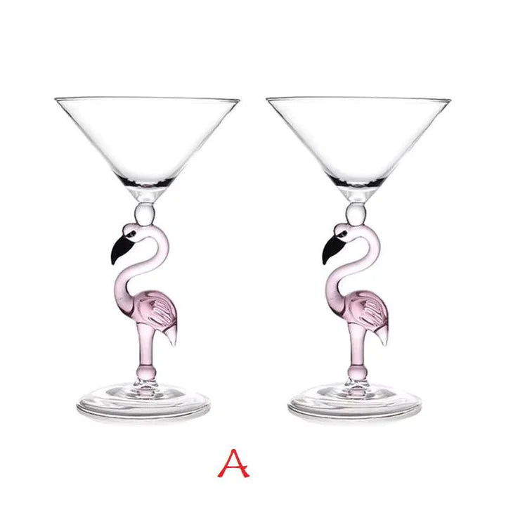 Creative Flamingo Wine Glasses Durable Goblet Set