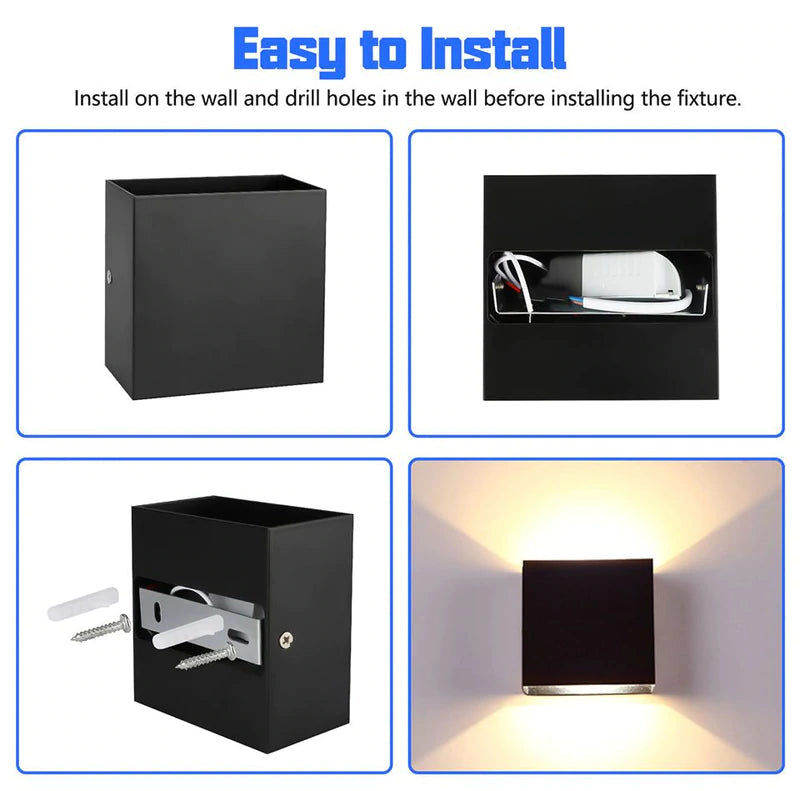 Modern Cube LED Wall Lights