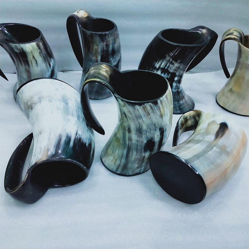 Rustic Viking Horn Beer Mug – Authentic Cow Horn Beer, Wine & Water Goblet for a Legendary Sip