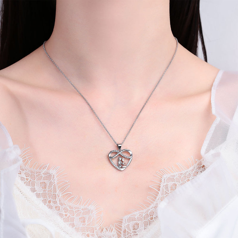 Grandmother & Granddaughter Pendant Necklace – Elegant Sentimental Jewelry for Daily Wear, Mother’s Day, and Heartfelt Anniversaries