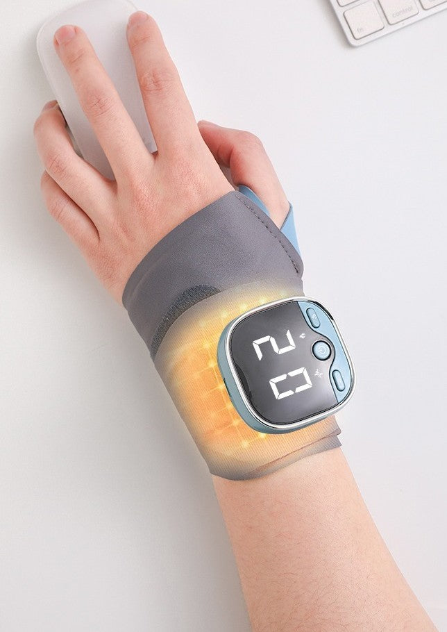 Electric Wrist Massager – 5-Level Hot Compress and 3-Level Vibration Relieves Carpal Tunnel Pain and Supports Daily Wrist Comfort