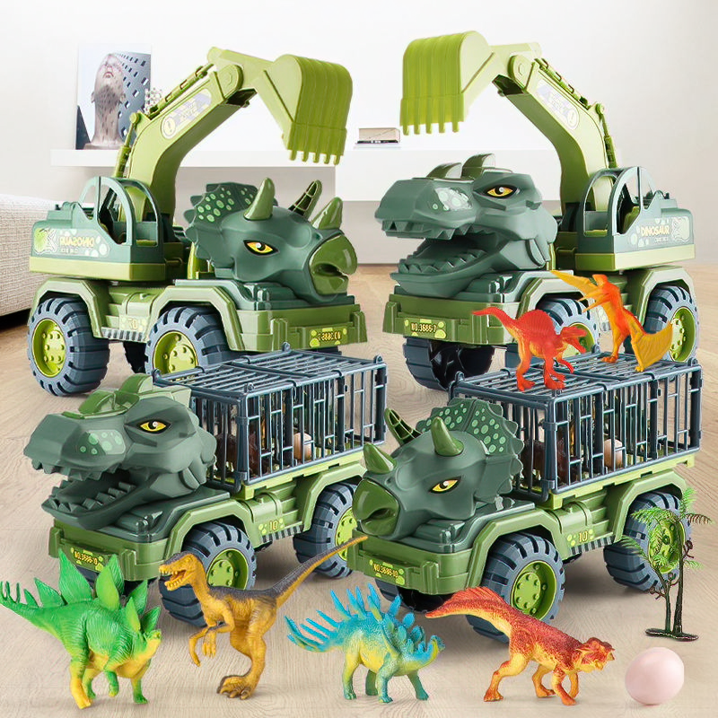 Oversized Dinosaur Zoo Truck Transport Set